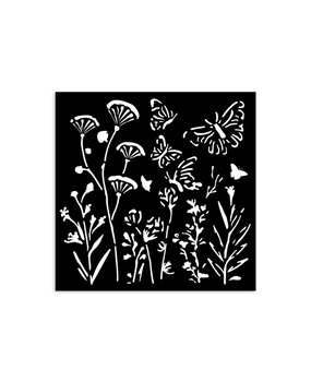 Stamperia Poppies and Butterfly Thick Stencil 12x12cm (KSTDS16) Stamperia Poppies and Butterfly Thick Stencil 12x12cm (KSTDS16)