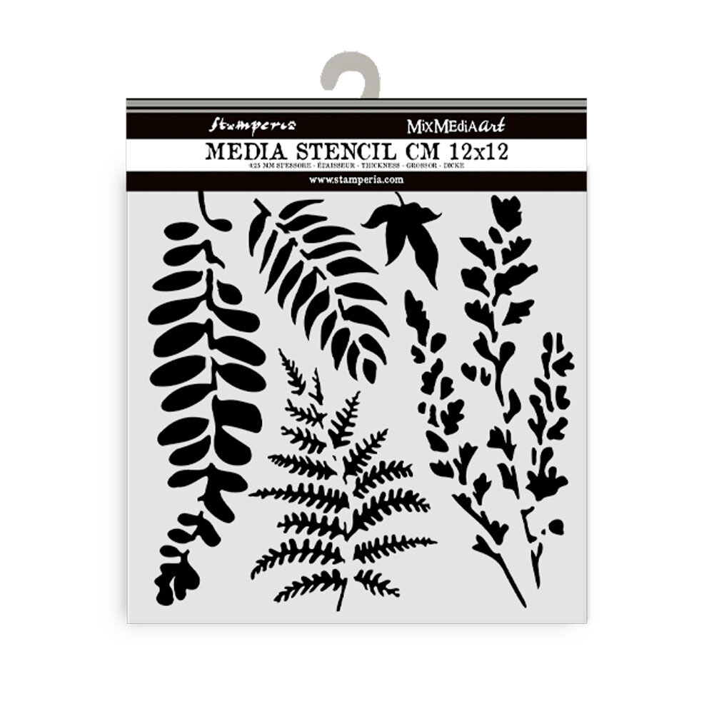 Stamperia Leaves Thick Stencil 12x12cm (KSTDS14)