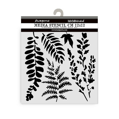 Stamperia Leaves Thick Stencil 12x12cm (KSTDS14)