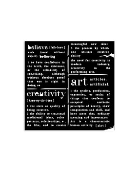 Stamperia Dictionary Thick Stencil 12x12cm (KSTDS24) Stamperia Dictionary Thick Stencil 12x12cm (KSTDS24)