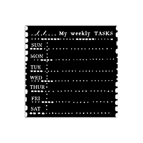Stamperia Diary Weekly Planner Thick Stencil 12x12cm (KSTDS23)