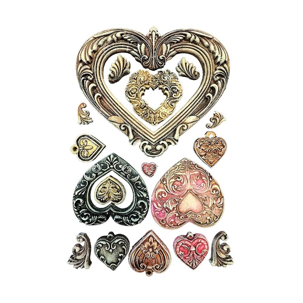 Stamperia Hearts A5 Silicon Mould (KACMA558)