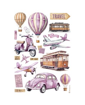 Stamperia Transports A4 Rice Paper (6pcs) (DFSA4995) Stamperia Transports A4 Rice Paper (6pcs) (DFSA4995)
