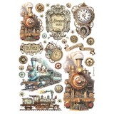 Stamperia Train A4 Rice Paper (6pcs) (DFSA4988) Stamperia Train A4 Rice Paper (6pcs) (DFSA4988)