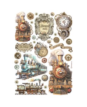 Stamperia Train A4 Rice Paper (6pcs) (DFSA4988) Stamperia Train A4 Rice Paper (6pcs) (DFSA4988)