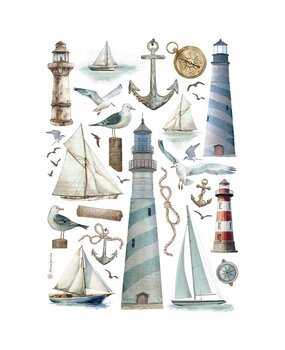 Stamperia Lighthouse A4 Rice Paper (6pcs) (DFSA4997) Stamperia Lighthouse A4 Rice Paper (6pcs) (DFSA4997)