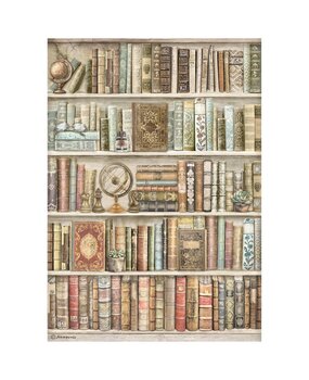 Stamperia Bookshelf A4 Rice Paper (6pcs) (DFSA41001) (DISCONTINUED)