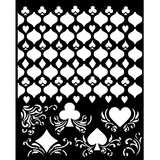 Stamperia Master of Magic Thick Stencil 20x25cm Cards Pattern (KSTD174) (DISCONTINUED)