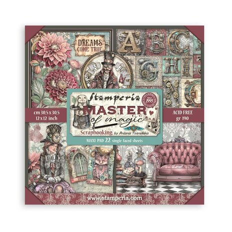 Stamperia Master of Magic 12x12 Inch Paper Pack Maxi (Single Face) (SBBXLB21) Stamperia Master of Magic 12x12 Inch Paper Pack Maxi (Single Face) (SBBXLB21)