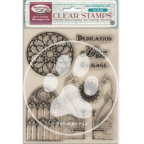 Stamperia Master of Magic Clear Stamps Gothic Elements (WTK215)