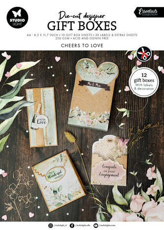 Studio Light Cheers to Love A4 Essentials Die-cut Designer Gift Boxes (SL-ES-DCPP284) (DISCONTINUED)