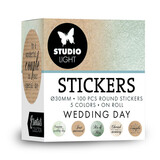 Studio Light Wedding Day ø30mm Round Stickers on Roll (100pcs) (SL-ES-STIC34) (DISCONTINUED)