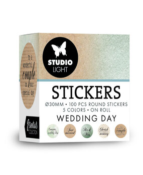 Studio Light Wedding Day ø30mm Round Stickers on Roll (100pcs) (SL-ES-STIC34) (DISCONTINUED)