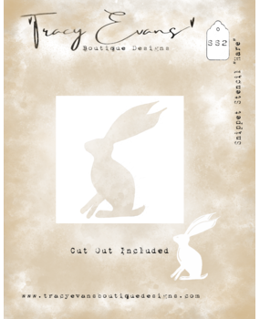 Tracy Evans Hare 4x4 Inch Snippet Stencil (SS002)