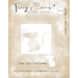 Tracy Evans Mouse 4x4 Inch Snippet Stencil (SS003)
