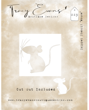 Tracy Evans Mouse 4x4 Inch Snippet Stencil (SS003) Tracy Evans Mouse 4x4 Inch Snippet Stencil (SS003)