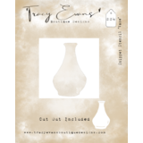 Tracy Evans Vase 4x4 Inch Snippet Stencil (SS004)