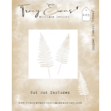 Tracy Evans Fronds 4x4 Inch Snippet Stencil (SS005)