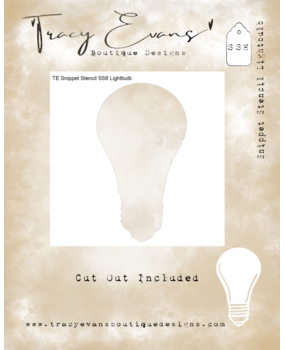 Tracy Evans Lightbulb 4x4 Inch Snippet Stencil (SS008) Tracy Evans Lightbulb 4x4 Inch Snippet Stencil (SS008)