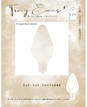 Tracy Evans Bulb 4x4 Inch Snippet Stencil (SS009)