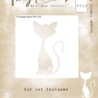 Tracy Evans Cat 4x4 Inch Snippet Stencil (SS013)