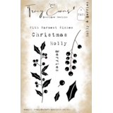 Tracy Evans Holly and Berries A7 Stamp (TE021)