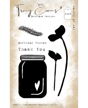 Tracy Evans Jar Of Wishes A7 Stamp (TE026) Tracy Evans Jar Of Wishes A7 Stamp (TE026)
