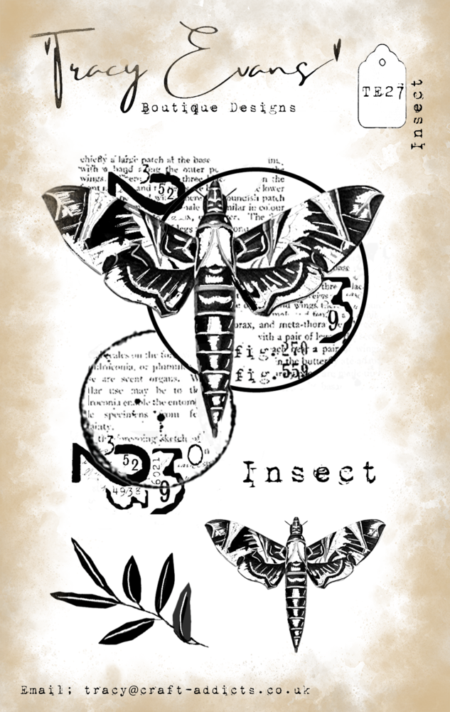 Tracy Evans Insect A7 Stamp (TE027) Tracy Evans Insect A7 Stamp (TE027)