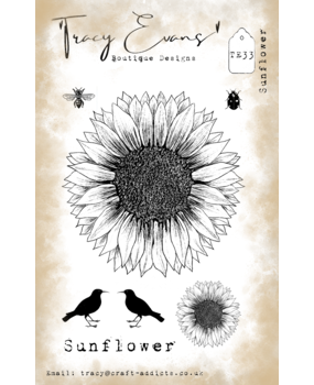 Tracy Evans Sunflower A6 Stamp (TE033)