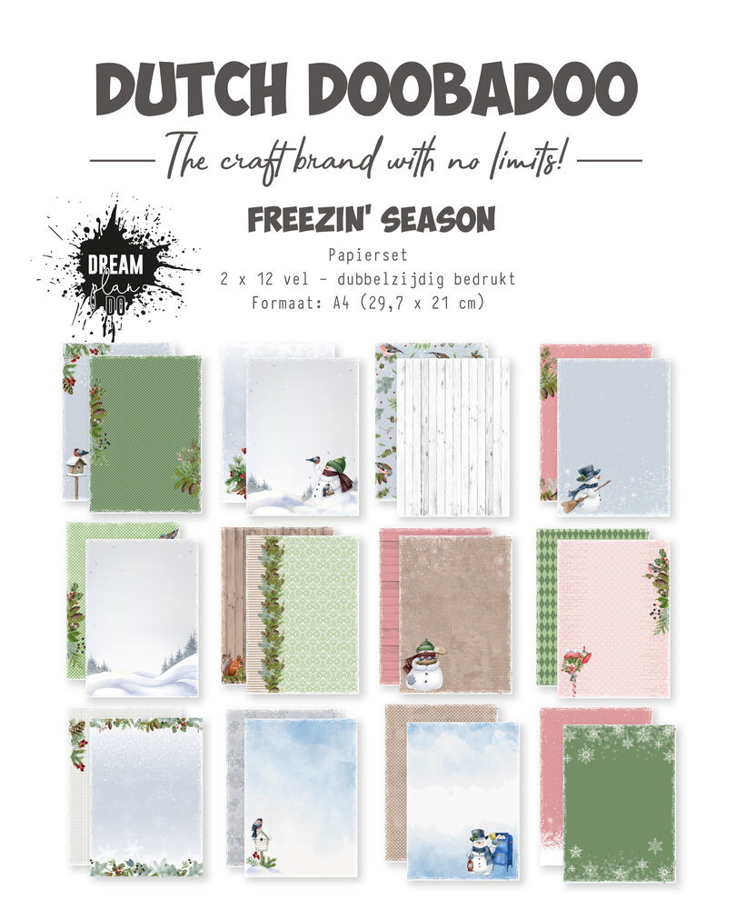 Dutch Doobadoo Dream Plan Do Freezin' Season A4 Paper Set (473.005.074) (OUTLET)