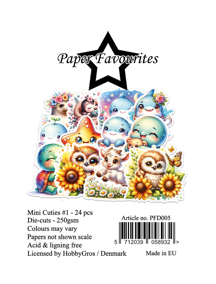 Paper Favourites Die-Cuts A7 Mini Cuties #1 (24pcs) (PFD005)