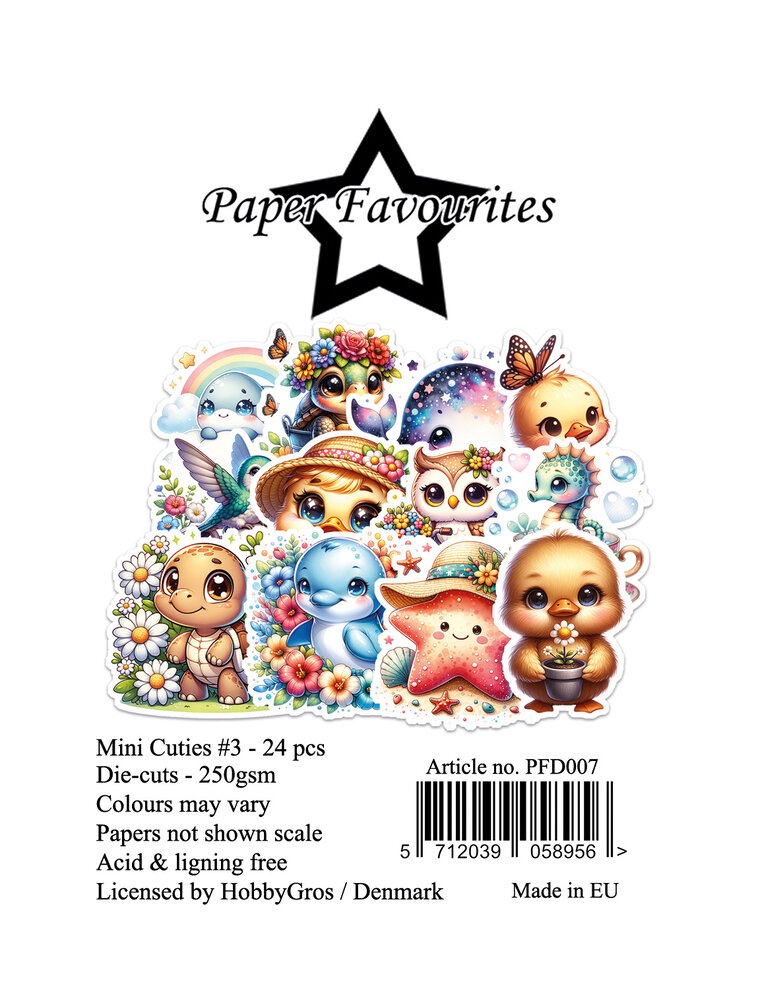 Paper Favourites Die-Cuts A7 Mini Cuties #3 (24pcs) (PFD007)