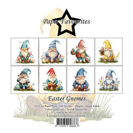 Paper Favourites Easter Gnomes 6x6 Inch Paper Pad (PF527) Paper Favourites Easter Gnomes 6x6 Inch Paper Pad (PF527)