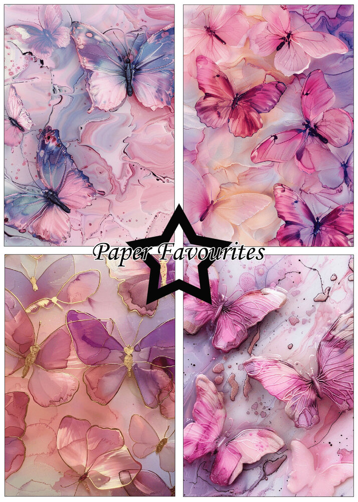 Paper Favourites Alcohol Ink Butterflies A5 Paper Pad (PFA165)