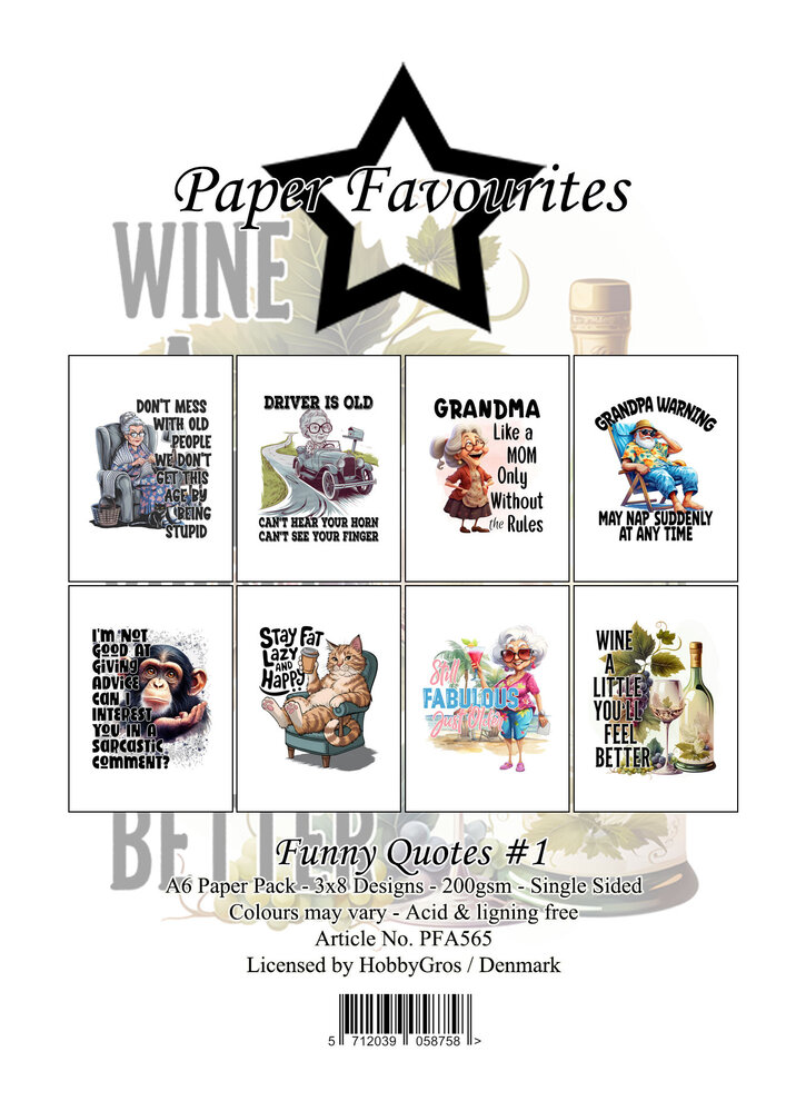 Paper Favourites Funny Quotes #1 A6 Paper Pad (PFA565)