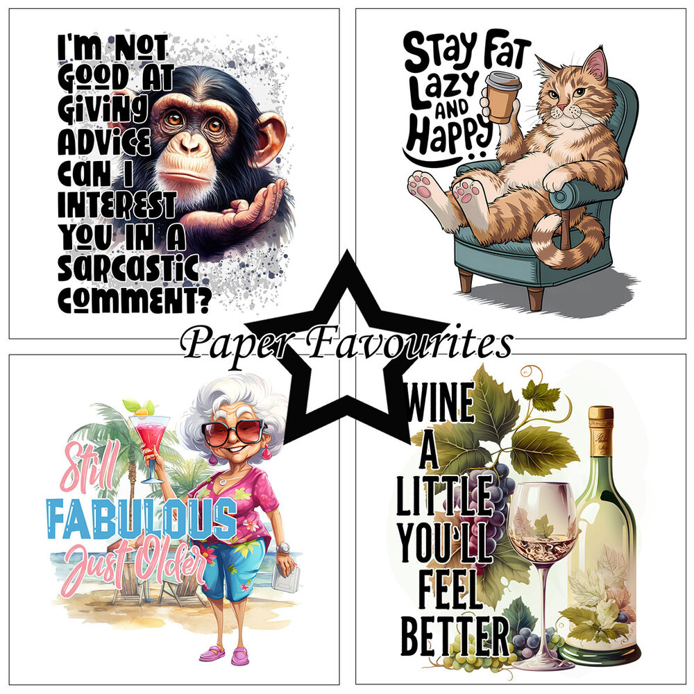 Paper Favourites Funny Quotes #1 6x6 Inch Paper Pad (PF524) Paper Favourites Funny Quotes #1 6x6 Inch Paper Pad (PF524)