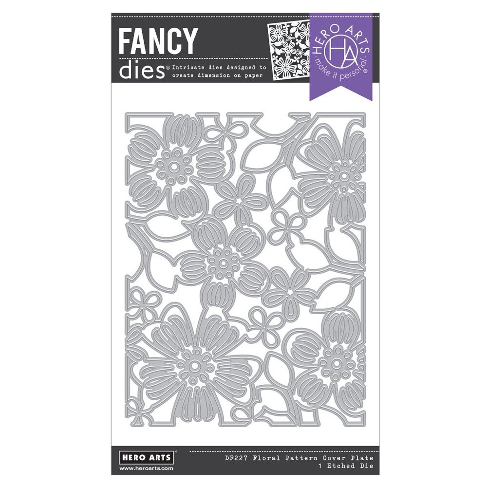Hero Arts Floral Pattern Cover Plate Fancy Dies (DF227)
