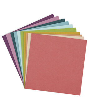 Spellbinders Rainbow Hues Assortment 12x12 Inch ColorWheel Cardstock (20 Sheets) (CSA-011)