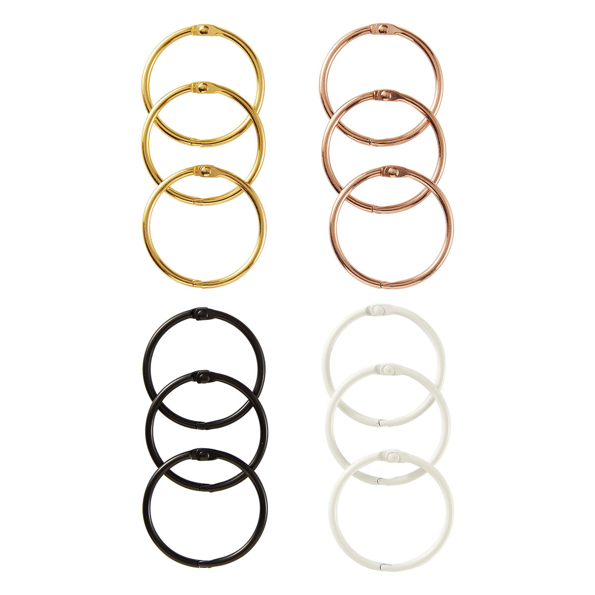 Book Rings 1.5 Inch (12pcs) (SCSE-014) - Craftlines B.V.