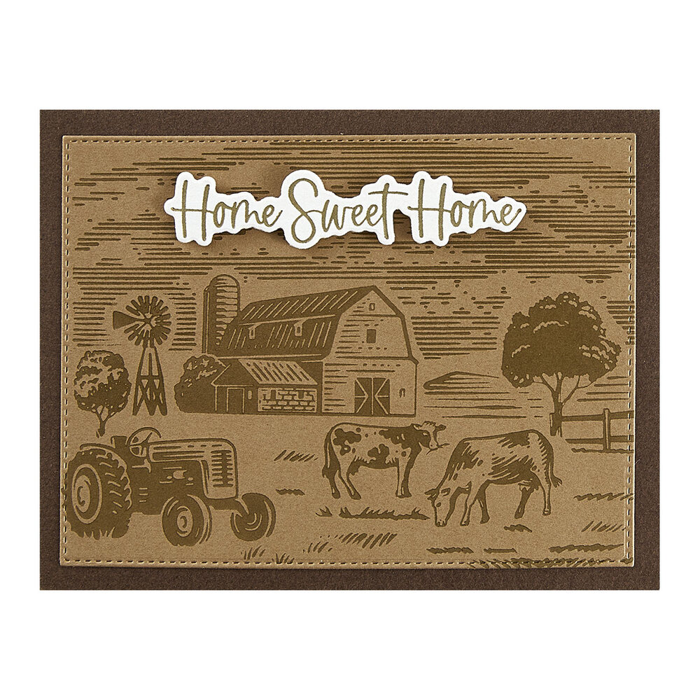 Spellbinders Farm Sweet Farm Registration BetterPress Plate & Die Set (BPR-019) (DISCONTINUED) Spellbinders Farm Sweet Farm Registration BetterPress Plate & Die Set (BPR-019) (DISCONTINUED)