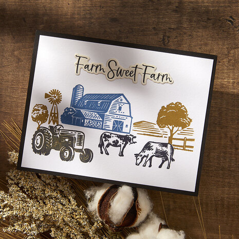Spellbinders Farm Sweet Farm Registration BetterPress Plate & Die Set (BPR-019) (DISCONTINUED) Spellbinders Farm Sweet Farm Registration BetterPress Plate & Die Set (BPR-019) (DISCONTINUED)