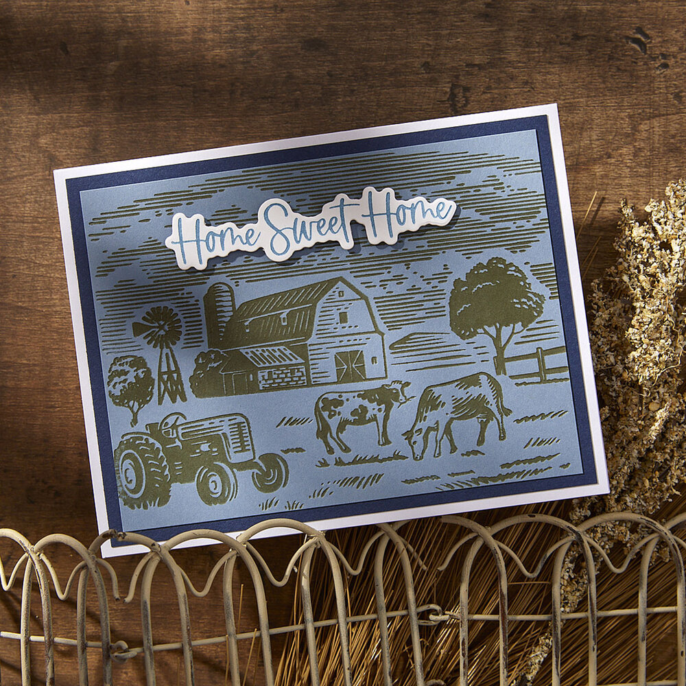 Spellbinders Farm Sweet Farm Registration BetterPress Plate & Die Set (BPR-019) (DISCONTINUED) Spellbinders Farm Sweet Farm Registration BetterPress Plate & Die Set (BPR-019) (DISCONTINUED)