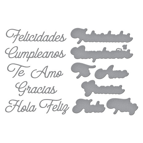 Spellbinders Spanish Everyday Sentiments Etched Dies (S4-1410) Spellbinders Spanish Everyday Sentiments Etched Dies (S4-1410)