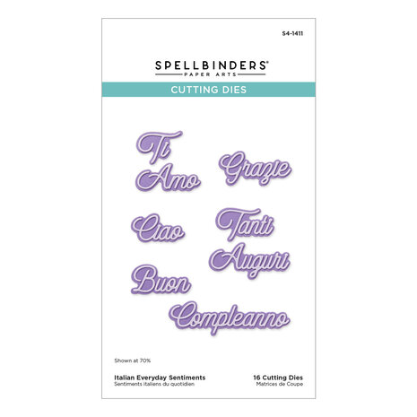 Spellbinders Italian Everyday Sentiments Etched Dies (S4-1411) Spellbinders Italian Everyday Sentiments Etched Dies (S4-1411)