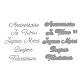 Spellbinders French Everyday Sentiments Etched Dies (S5-678)