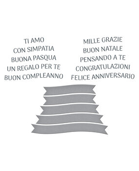 Spellbinders Italian Sentiments BetterPress Plate & Die Set (BP-265) Spellbinders Italian Sentiments BetterPress Plate & Die Set (BP-265)