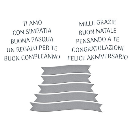 Spellbinders Italian Sentiments BetterPress Plate & Die Set (BP-265) Spellbinders Italian Sentiments BetterPress Plate & Die Set (BP-265)