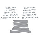 Spellbinders German Sentiments BetterPress Plate & Die Set (BP-266) Spellbinders German Sentiments BetterPress Plate & Die Set (BP-266)