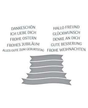 Spellbinders German Sentiments BetterPress Plate & Die Set (BP-266) Spellbinders German Sentiments BetterPress Plate & Die Set (BP-266)