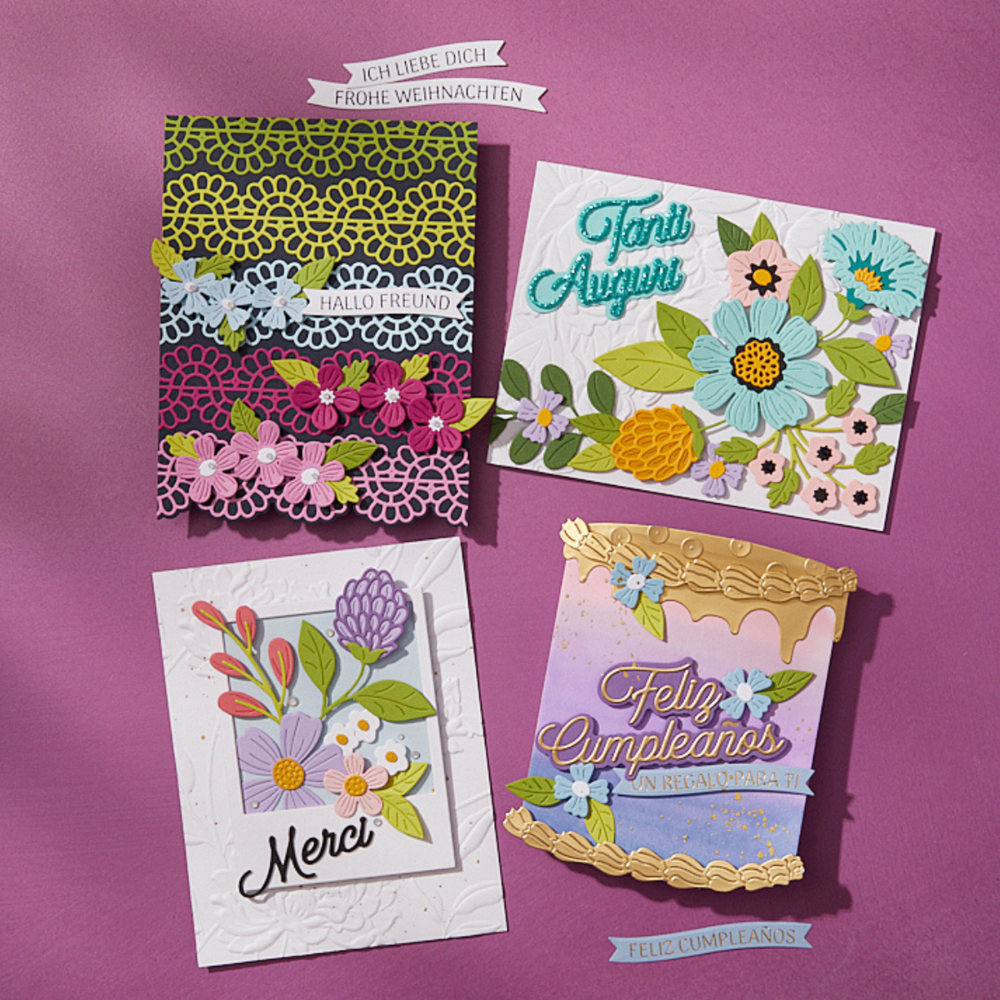 Spellbinders German Sentiments BetterPress Plate & Die Set (BP-266) Spellbinders German Sentiments BetterPress Plate & Die Set (BP-266)